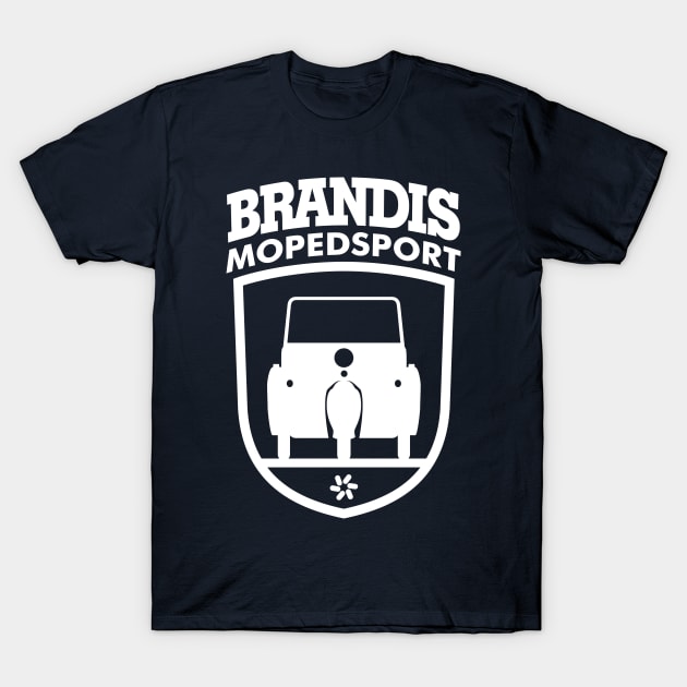 Krause Duo Mopedsport Brandis Coat of Arms (white) T-Shirt by GetThatCar